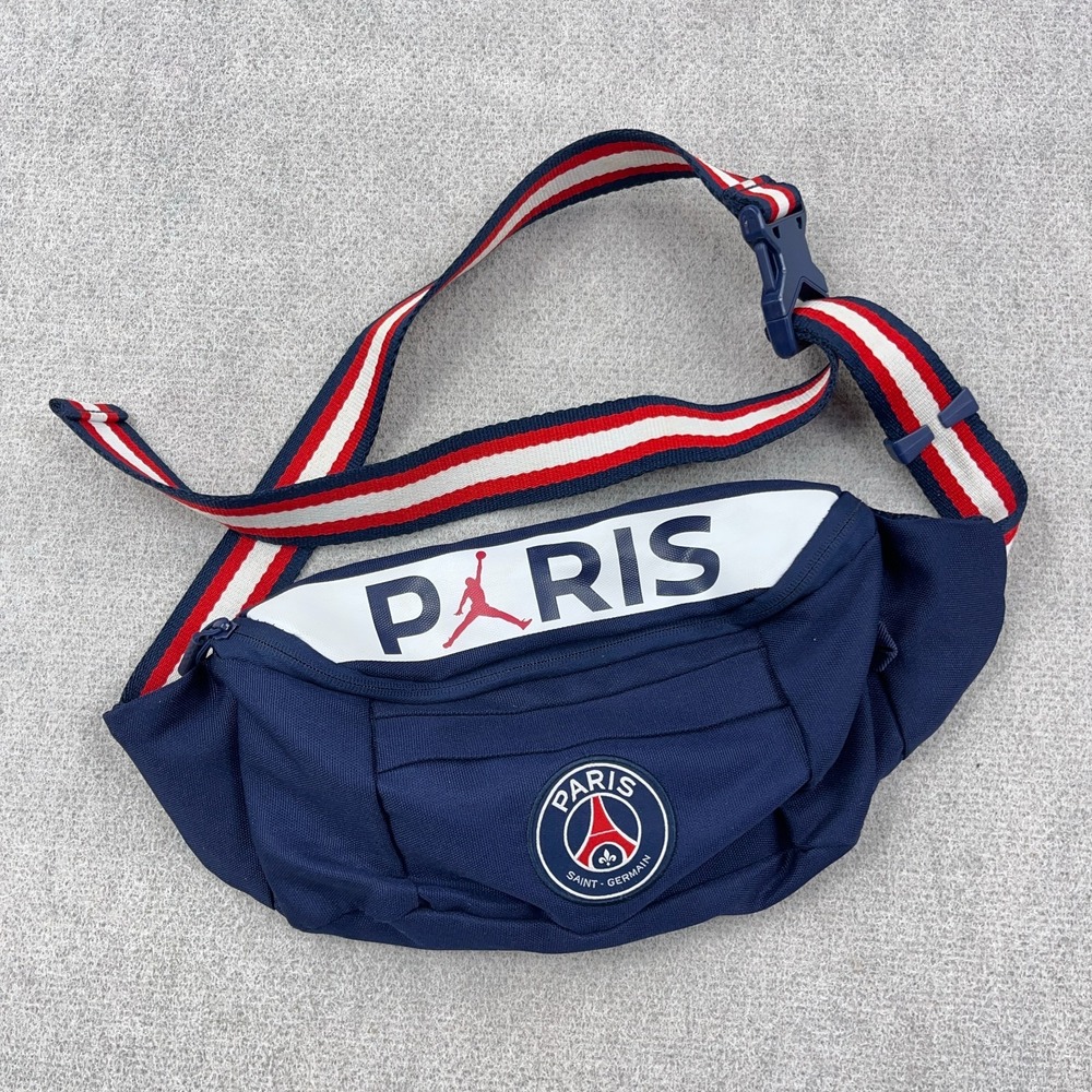 Jordan PSG Paris Saint Germain Crossbody Fanny Pack Clip On Sling Bag Navy